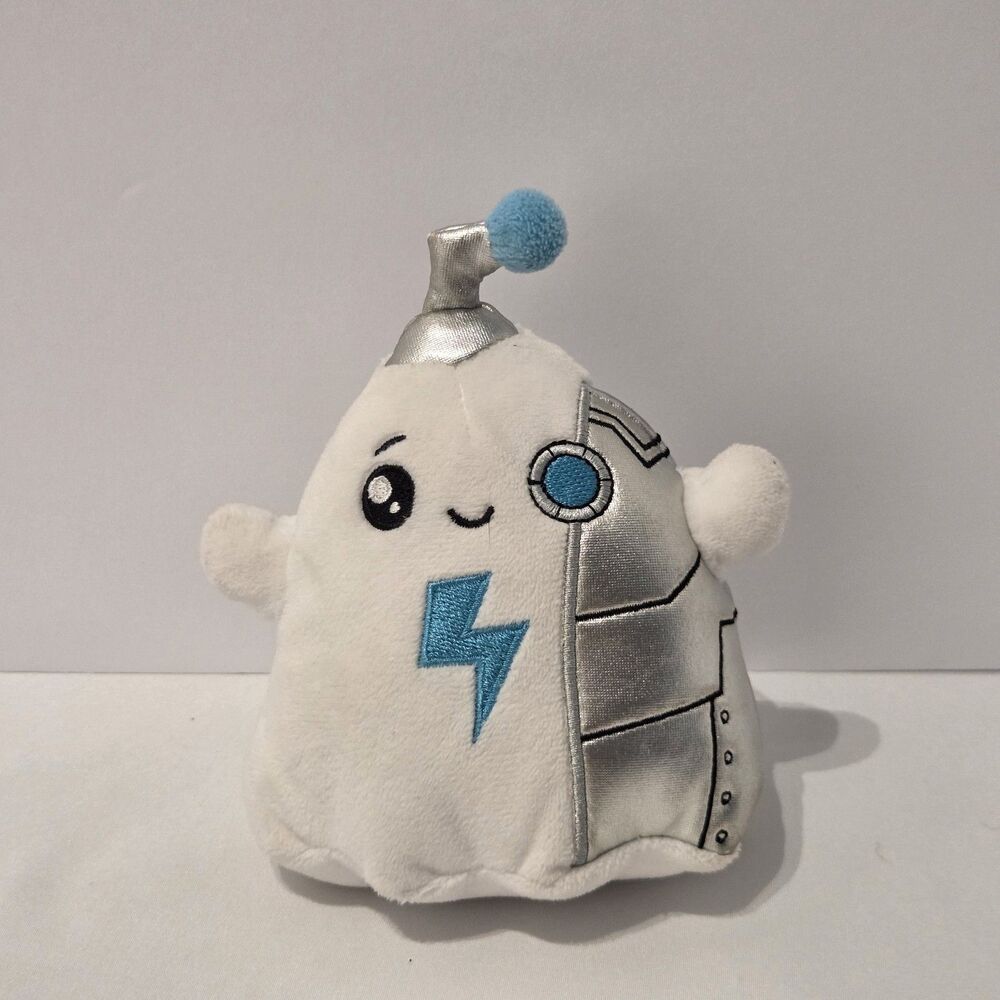 LankyBox White Ghost Robot Plush Small Halloween Stuffed Toy Figure Cute